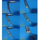 Rusch Snaplight MiL4,MiL2,MiL1 Assorted F/O Blades W/ Greenspec F/O Handle~24677