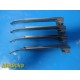 Lot of 4 Rusch Greenspec Miller 3 Fiber Optic Laryngoscope Blades ONLY ~ 24681