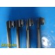 Lot of 4 Rusch Greenspec Miller 3 Fiber Optic Laryngoscope Blades ONLY ~ 24681