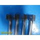 Lot of 4 Rusch Greenspec Miller 3 Fiber Optic Laryngoscope Blades ONLY ~ 24681