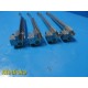 Lot of 4 Rusch Greenspec Miller 3 Fiber Optic Laryngoscope Blades ONLY ~ 24681