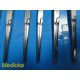 Lot of 15 Miltex 16-100 Allen Intestinal Clamps, Forceps, 8", 1X2 Teeth ~ 25962