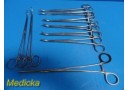 9X Weck Sklar Haslam Assorted Forceps, 8-10.75", Straight / Curved ~ 25910