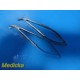 2X Jarit 360-190 Right, 360-191 Left Castroviejo Corneal Section Scissors ~25751