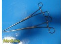 2X V. Mueller SU6090 Surgical Tissue Forceps-Clamps, 9-1/2", Straight ~ 26173