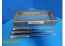 V. Mueller NL6765,NL6766,NL6767 Scoville Ruptured Disc Curette Set W/ Case~27009