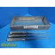 V. Mueller NL6765,NL6766,NL6767 Scoville Ruptured Disc Curette Set W/ Case~27009