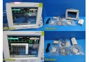 Philips M8002A Intellivue MP30 Monitor W/ M3001A MMS Module & Leads ~ 27988