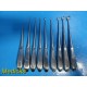 10X Jerit & Spectrum Surg Bosaco Angled Oval Bruns Curettes, Orthopedic ~ 21317