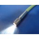 ACMI G92 FIBEROPTIC LIGHT SOURCE CABLE W/ SCOPE ADAPTOR GREEN 7' Length ~ 12915