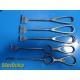  V. Mueller Lawton Stile Assorted Volkman Retractors, 4 & 6 Prongs, Blunt ~ 28159