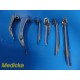6X Foregger MAC,MIL,WIS,WIS-Hipple, Bennetts Assorted Laryngoscope Blades ~28183