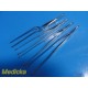  4 x Sklar Codman Assorted Tissue Forceps (Singley & Adson Hypophyseal) ~ 28467