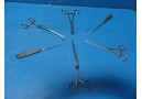 6 x Surgical Dental Veterinary Instruments (Clamp Knot Pusher Hook forceps) 9158