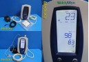 Welch Allyn 42MTB Masimo Set SpO2 Spot Vital Signs Monitor W/ Leads & PSU ~29177