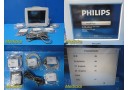 Philips Intellivue Critical Care MP50 Monitor W/ MMS M3001A Module & Leads~29565