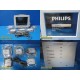 Philips Intellivue Critical Care MP50 Monitor W/ MMS M3001A Module & Leads~29565