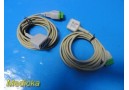  2 x GE Medical P/N E9002ZB ECG/EKG Trunk Cable, 3/5 Lead, AHA, 12-ft ~ 29910