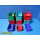 Lot of 9 Akro-Mils 30210,30220,30230 Plastic Storage Bins (Various Sizes)~30841