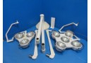 Heraeus Hanaulux 2005/2003 Surgical Lights W/ Support Arm & Boom w/ Covers~22004
