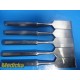 16X BD V. Mueller Assorted Hibbs Osteotomes OL: 9.5" Blade 6mm,19mm,32mm ~ 32663