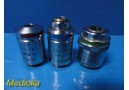 Lot of 03 Carl Zeiss Axiovert 40CFL Inverted Microscope Objective Set ~ 33417