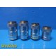 Lot of 4 Fisher Microscope Objectives / Lenses ~ 33906