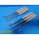 Lot of 06 Codman 5, 6 & 8mm Ring Cone Curettes Angled 9" Long ~ 35589