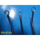 Lot of 06 Codman 5, 6 & 8mm Ring Cone Curettes Angled 9" Long ~ 35589