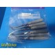 Lot of 06 Codman 5, 6 & 8mm Ring Cone Curettes Angled 9" Long ~ 35589