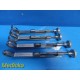 4X Zimmer 3206 (2x1 Jaw, OL 7") & 3208 (1X1 Jaw OL 8") Lambert Bone clamps~35650