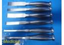 6X Codman Symmetry Surgical Assorted STR/CVD Smith Peterson Osteotomes ~ 35710