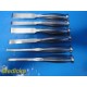 6X Codman Symmetry Surgical Assorted STR/CVD Smith Peterson Osteotomes ~ 35710