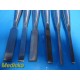 6X Codman Symmetry Surgical Assorted STR/CVD Smith Peterson Osteotomes ~ 35710