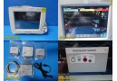2010 Philips Intellivue MP20 Monitor Ref M8002A W/ MMS Module & Leads ~ 35414