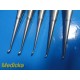Lot of 5 Aesculap FK613R FK611R (Bruns) & FK622R (Schede) Bone Curettes ~ 35750