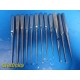 12X V. Mueller Zimmer Assorted Bone Curettes Oval Cup | Straight/Angled ~ 35759