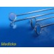 4X Jarit V. Mueller Assorted Laryngeal Mirrors W/ Handles 12, 15 & 18mm ~ 33636