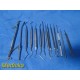 25X W.Lorenz Hu-Friedy Dental Surgical Set Gag Curettes Explorers Forceps~37133