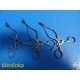 3X Codman Aesculap V.Muller Weitlaner Retractors 3x4 Blunt Prongs 5½ & 6½"~36187