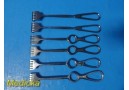 6x V. Mueller Jarit Codman Medsom Volkmann Retractors | 6-Prong Sharp ~ 37056
