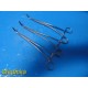 Lot of 3 V. Mueller SU10592 Gray Cystic Duct Forceps – 9" Curved, Serrated~37615