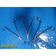 Lot of 3 V. Mueller SU10592 Gray Cystic Duct Forceps – 9" Curved, Serrated~37615