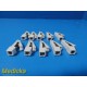 Lot of 10 ASTRO-TRACE ECG/EKG Alligator Clip Adapters White ~ 37473