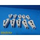 Lot of 10 ASTRO-TRACE ECG/EKG Alligator Clip Adapters White ~ 37473