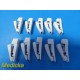 Lot of 10 ASTRO-TRACE ECG/EKG Alligator Clip Adapters White ~ 37473