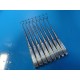 8 x Jarit Assorted Barnhill Adenoid Curette 21.6cm , Size 4, 3, 2, 1 ~12627