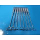 8 x Jarit Assorted Barnhill Adenoid Curette 21.6cm , Size 4, 3, 2, 1 ~12627