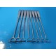 8 x Jarit Assorted Barnhill Adenoid Curette 21.6cm , Size 4, 3, 2, 1 ~12627