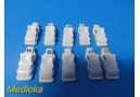 Lot of 10 Philips M2254A ECG NEEDLE to Tab Adapter Clips | White ~ 37472